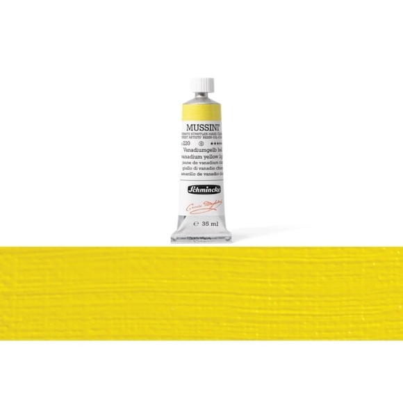 Schmincke Mussini Oil Paint Set of 4- red, yellow, blue and green. Oil paint. - Picture 10 of 13